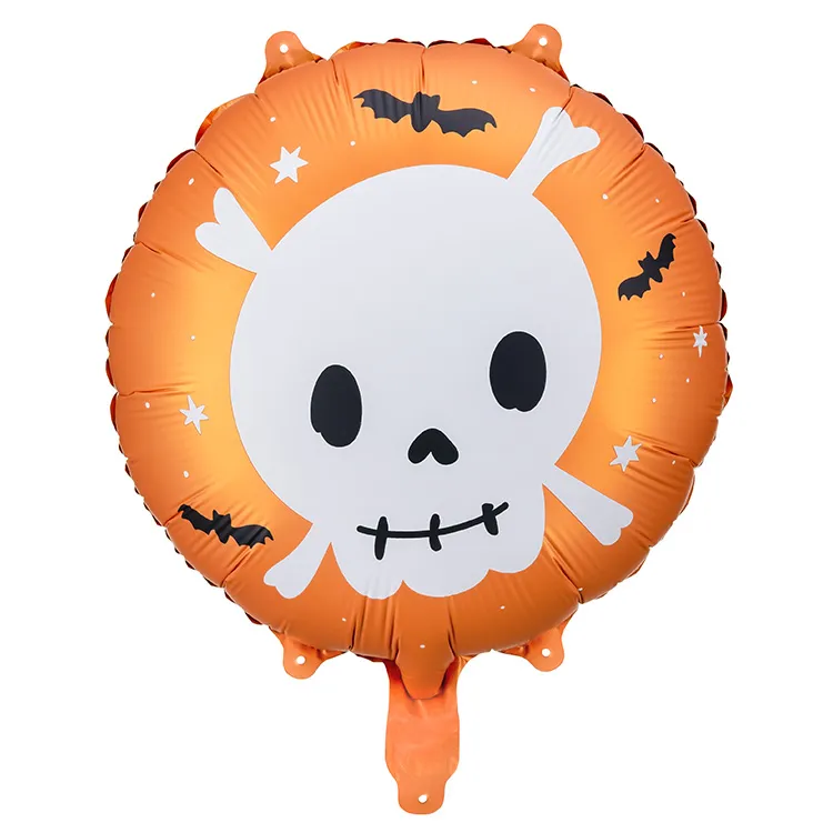 Alternativ bild 0 för Boo Skalle Folieballong Rund 45cm