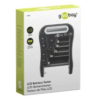 Produktfoto för Boobay LCD Batteritestare, svart