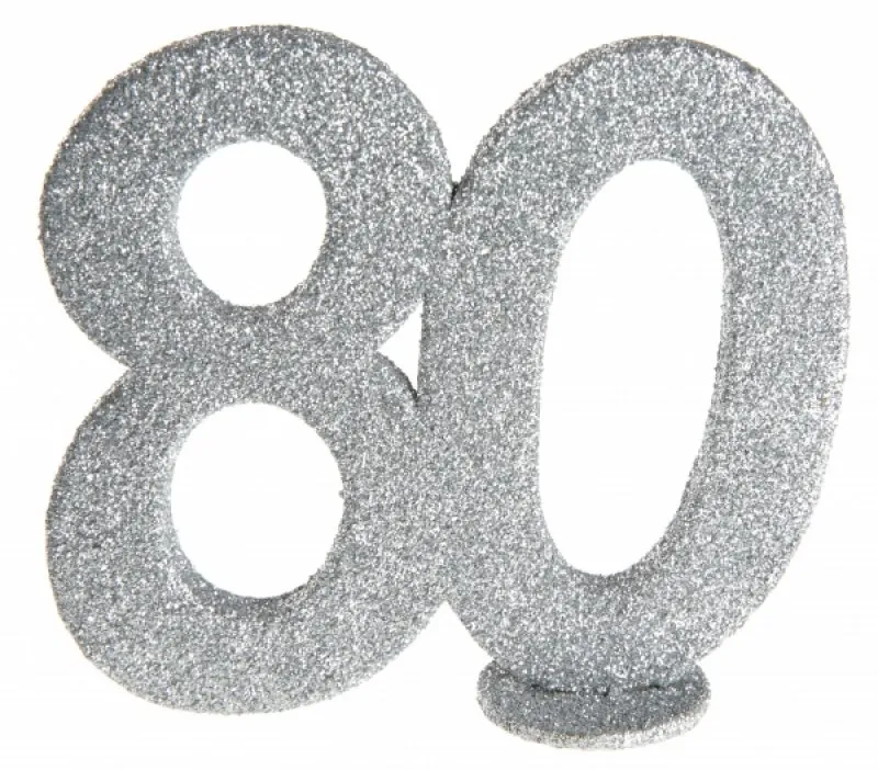 Alternativ bild 0 för Bordsdekoration silver 80 år