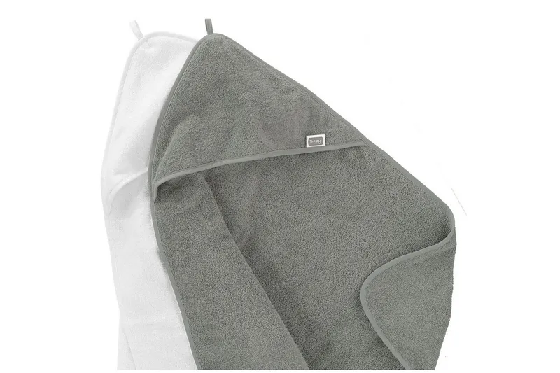 Bild 2 för Borganäs Badcape 2-pack (Grå/Vit)