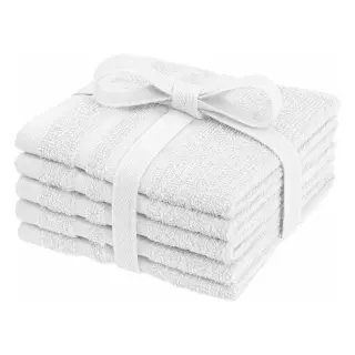 Produktfoto för Borganäs Tvättlappar 5-pack (Vit)