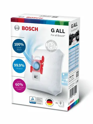 Produktfoto för Bosch  G ALL støvsugeposer 4 stk i pakken