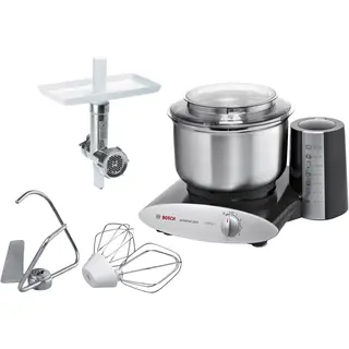 Produktfoto för Bosch Köksmaskin, 1000 W, bunke 6,2 liter, svart/silver