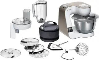 Produktfoto för Bosch MUM5XW20 köksmaskin, 1000 W, vit/champagne