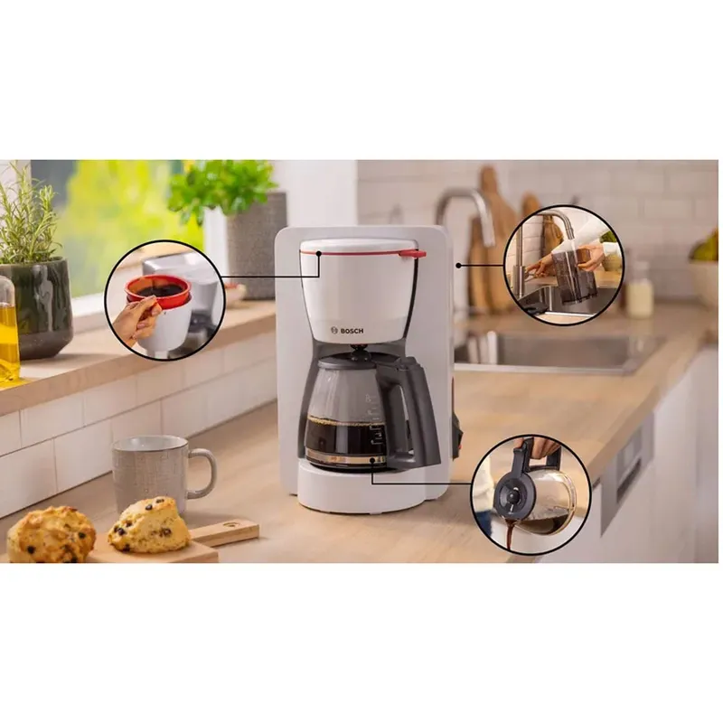 Bild 2 för Bosch MyMoment TKA2M111 - Kaffemaskin - 10 koppar - vit