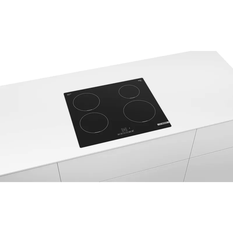 Bild 2 för Bosch Serie | 4 PUE611BB6E - Induktionshäll - 4 kokplattor - Fördjupning - bredd: 56 cm - djup: 49 cm - ramlös - svart