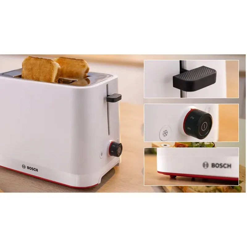 Bild 2 för Bosch TAT3M121, 4 skivor, Vit, Nivå, Rotations-, 950 W, 220 - 240 V, 50/60 hz