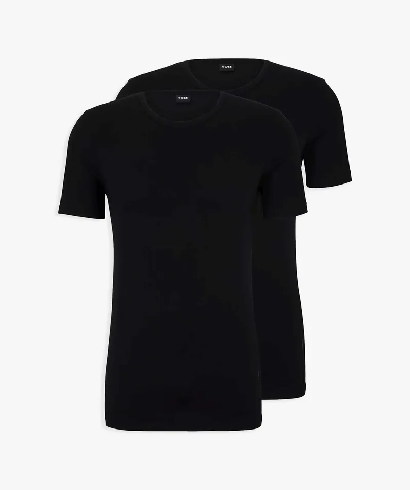 Bild 1 för BOSS 2P Modern Round Neck T-shirt Svart bomull X-Large Herr