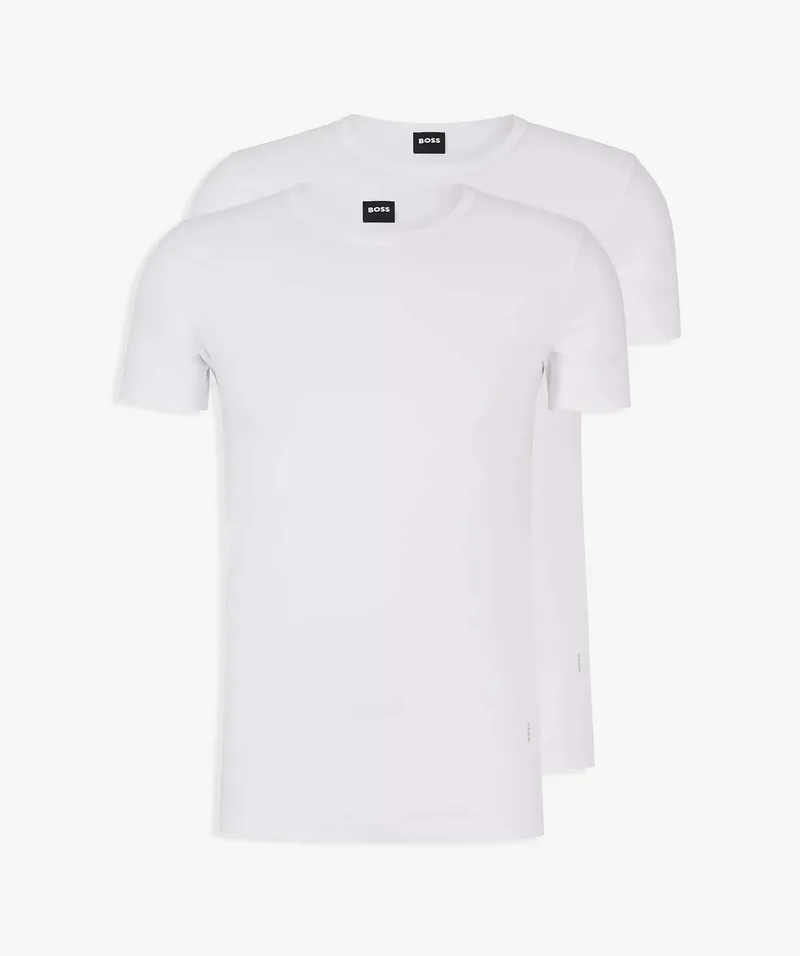 Bild 1 för BOSS 2P Modern Round Neck T-shirt Vit bomull Large Herr