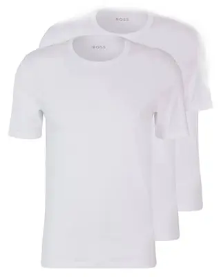 Produktfoto för BOSS 2P Modern Round Neck T-shirt Vit bomull Small Herr