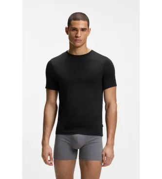 Alternativ bild 0 för BOSS 3P Bamboo RN T-Shirt Svart Bambu Small Herr