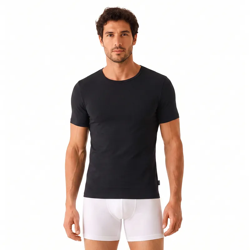 Bild 3 för BOSS 3P Bamboo RN T-Shirt Svart Bambu XX-Large Herr