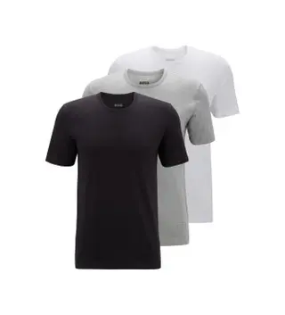 Produktfoto för BOSS 3P Classic Crew Neck T-shirt Flerfärgad bomull Medium Herr