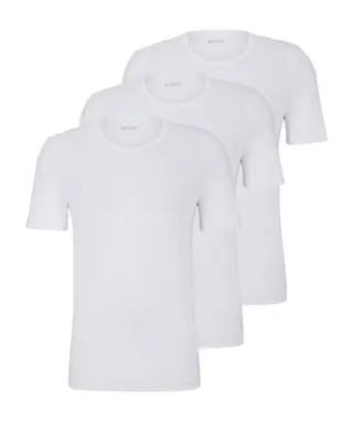 Produktfoto för BOSS 3P Classic Crew Neck T-shirt Vit bomull XX-Large Herr