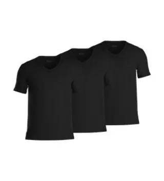 Produktfoto för BOSS 3P V-Neck Classic T-shirt Svart bomull Large Herr