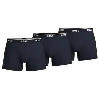 Produktfoto för BOSS Kalsonger 3P Cotton Stretch Boxer Brief Long Mörkblå bomull Large Herr