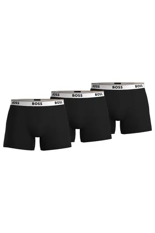 Produktfoto för BOSS Kalsonger 3P Cotton Stretch Boxer Brief Long Svart/Vit bomull Small Herr