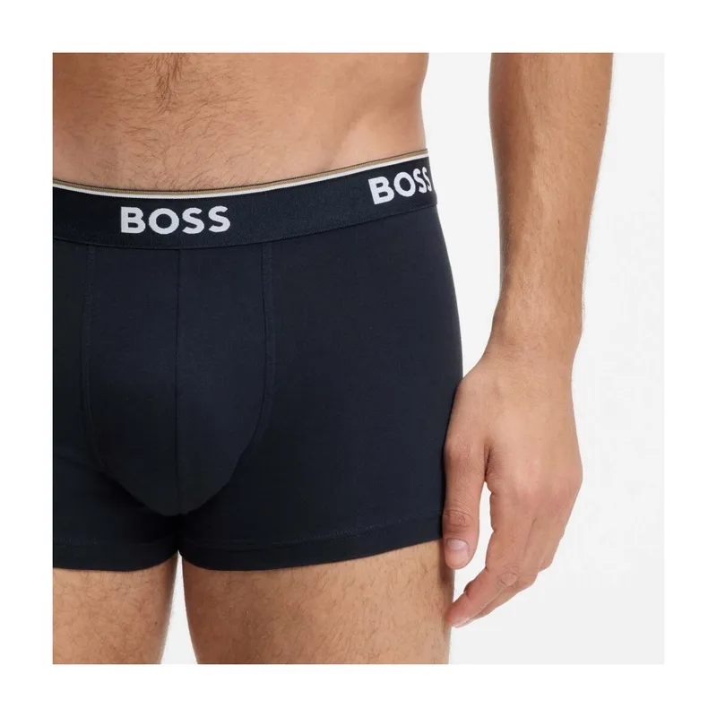 Bild 2 för BOSS Kalsonger 3P Cotton Stretch Trunks Mörkblå bomull Small Herr