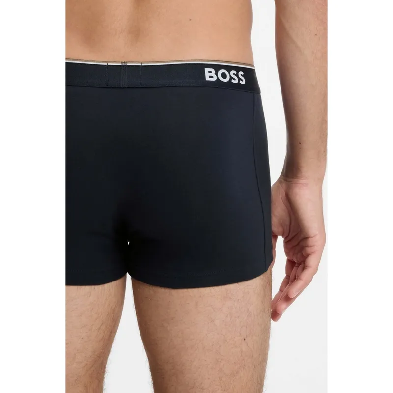 Bild 5 för BOSS Kalsonger 3P Cotton Stretch Trunks Mörkblå bomull Small Herr