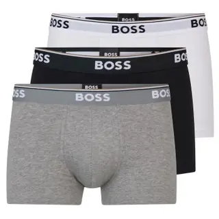 Produktfoto för BOSS Kalsonger 3P Cotton Stretch Trunks Vit/Svart bomull Small Herr