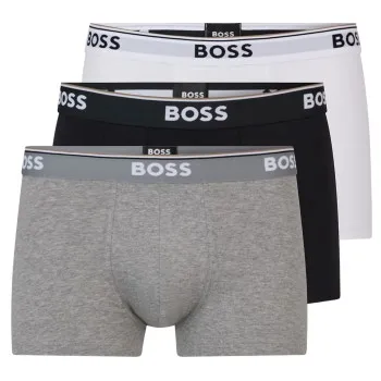 Alternativ bild 0 för BOSS Kalsonger 3P Cotton Stretch Trunks Vit/Svart bomull Small Herr