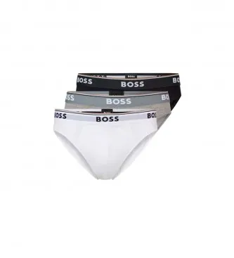 Alternativ bild 0 för BOSS Kalsonger 3P Power Brief Svart/Vit bomull XX-Large Herr