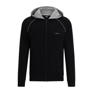 Produktfoto för BOSS Mix and Match Hooded Jacket Svart bomull Medium Herr