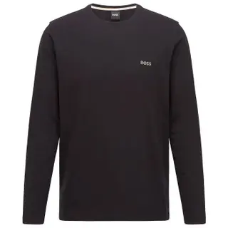 Produktfoto för BOSS Mix and Match Long Sleeve Shirt Svart bomull Small Herr