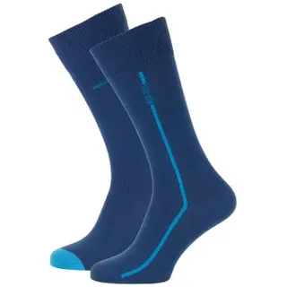 Produktfoto för BOSS Strumpor 2P Logo Line Sock Blå Strl 39/42