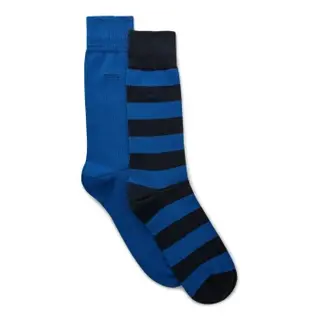 Produktfoto för BOSS Strumpor 2P RS Block CC Socks Blå Strl 39/42
