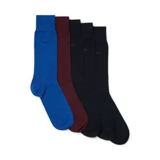 Produktfoto för BOSS Strumpor 5P RS Uni Color CC Socks Blå/Orange Strl 39/42