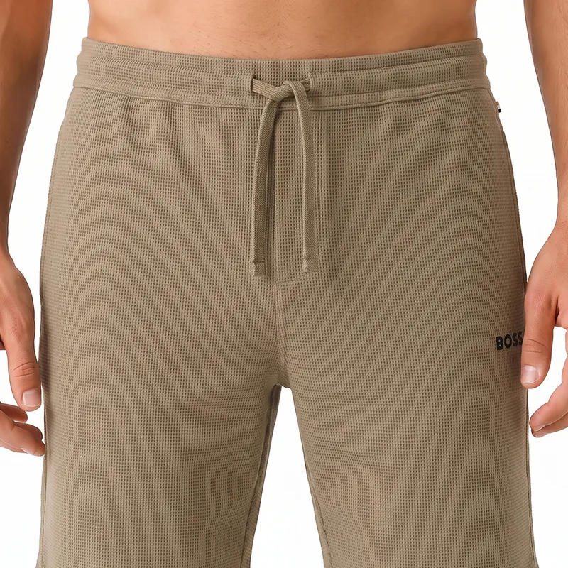 Bild 3 för BOSS Waffle Nightwear Shorts Ljusbrun X-Large Herr