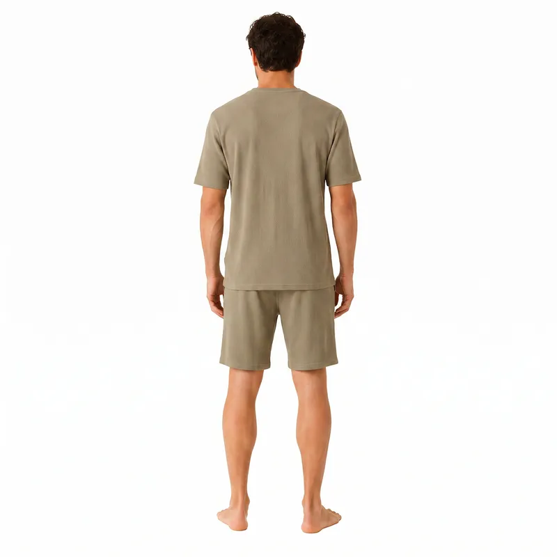 Bild 4 för BOSS Waffle Nightwear Shorts Ljusbrun X-Large Herr