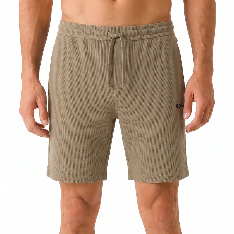 Bild 5 för BOSS Waffle Nightwear Shorts Ljusbrun X-Large Herr