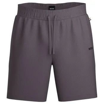 Alternativ bild 0 för BOSS Waffle Nightwear Shorts Plommon Large Herr