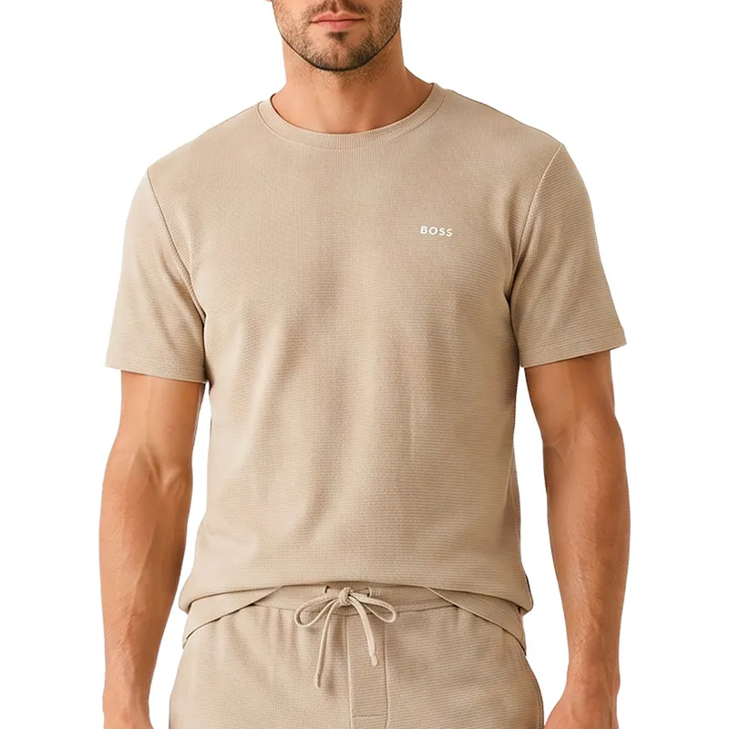 Bild 3 för BOSS Waffle T Shirt Beige X-Large Herr