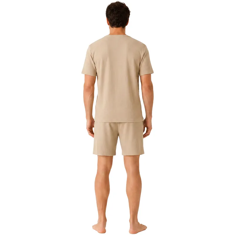 Bild 4 för BOSS Waffle T Shirt Beige X-Large Herr