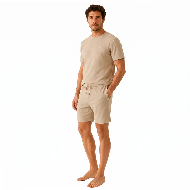 Bild 5 för BOSS Waffle T Shirt Beige X-Large Herr