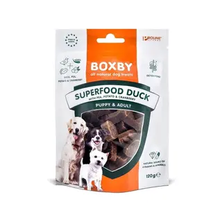 Produktfoto för Boxby Superfood Anka, Ärta & Tranbär 120 g