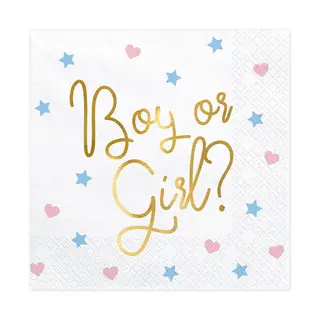 Produktfoto för Boy or girl servietter, 20 stk