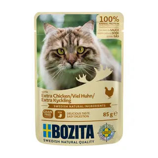 Produktfoto för Bozita Bitar i Sås Extra Kyckling 85 g