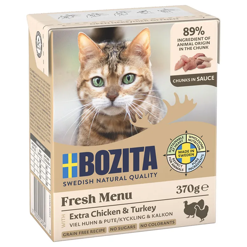Alternativ bild 0 för Bozita Bitar i sås Kyckling & Kalkon 370 g