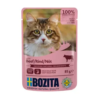 Produktfoto för Bozita Bitar i Sås med Nötkött 85 g