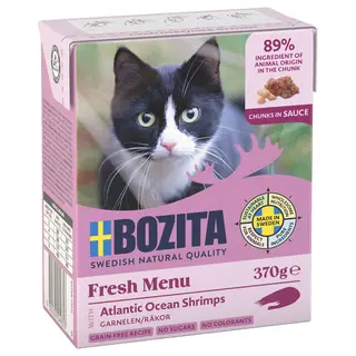 Produktfoto för Bozita Bitar i Sås Räkor 370 g