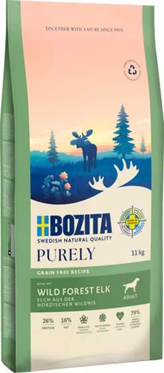Produktfoto för Bozita Dog Purely Adult Elk (11 kg)