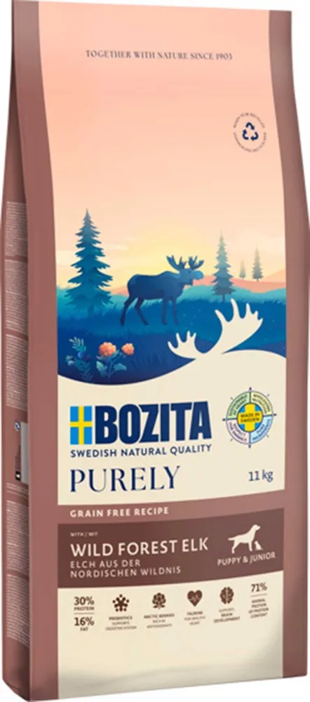 Alternativ bild 0 för Bozita Dog Purely Puppy & Junior Elk (11 kg)