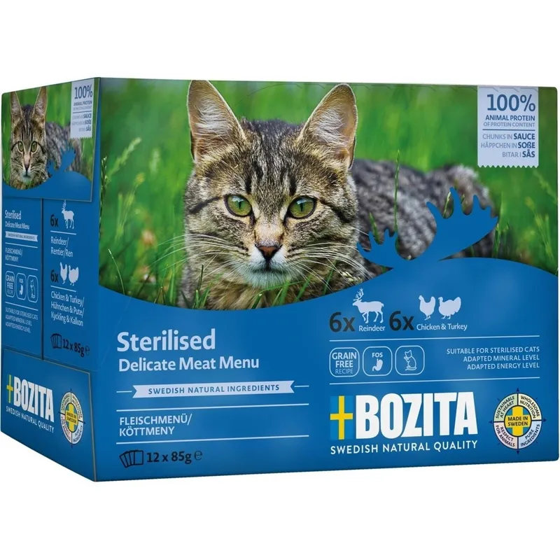 Bild 1 för Bozita Indoor & Sterilised Multibox i Sås 12x85 g