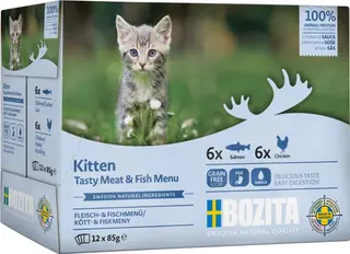Produktfoto för Bozita Kitten Multibox i Sås 12x85 g