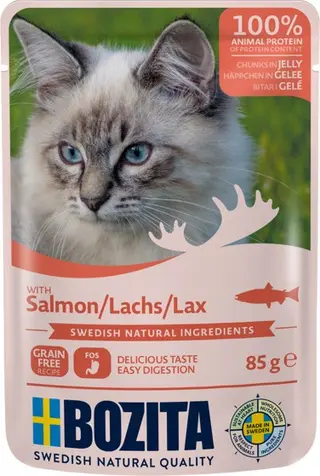 Produktfoto för Bozita lax i gele 85 g