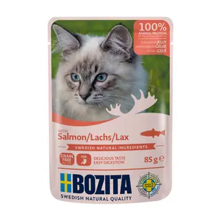 Produktfoto för Bozita lax i gele 85 g